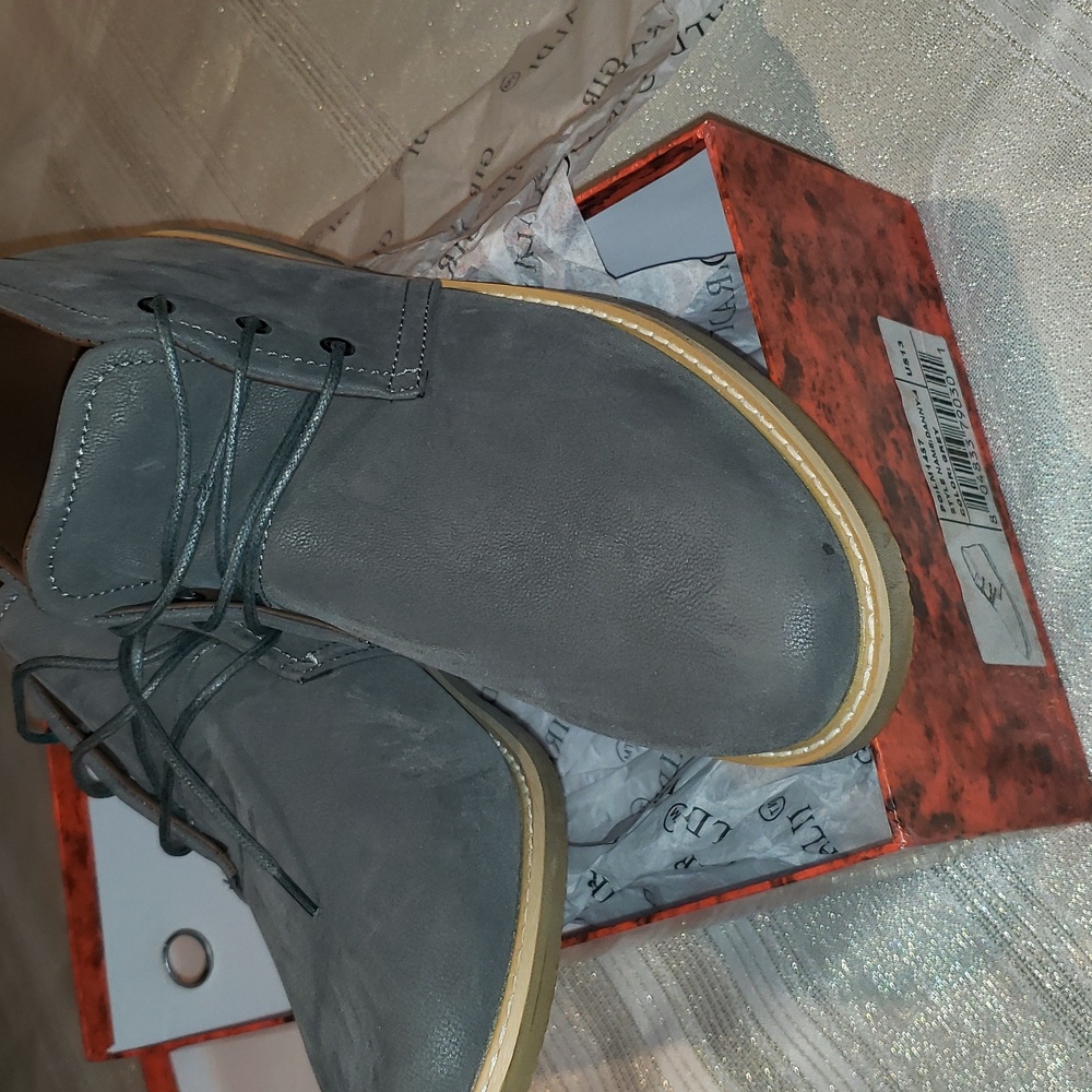 Giraldi NEW 'Danny-4' Chukka Boots Faux Suede NIB Grey Men's 13 - Picture 4 of 16